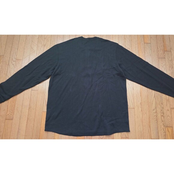 Eddie Bauer Mens Waffle Knit Thermal Henley Thick Base Layer Size 2XL Tall Black - Picture 7 of 7